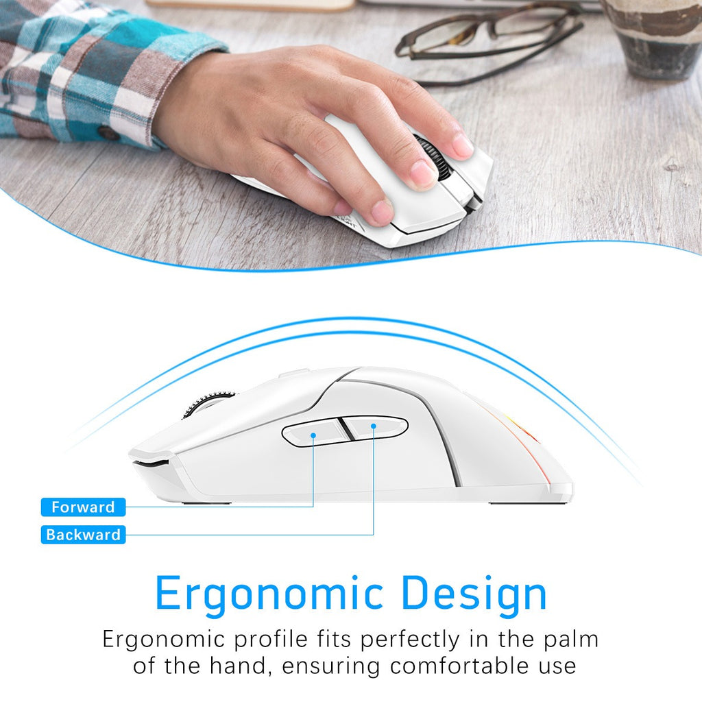 T40 Rechargeable 3-Mode Wireless Bluetooth Gaming Mouse