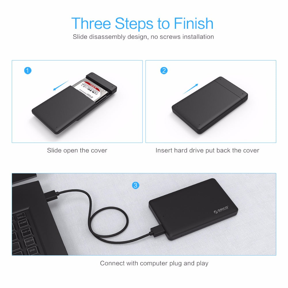 ORICO 2577U3 USB 3.0 2.5-Inch SATA SSD Enclosure