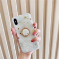 Geometric Gold Foil Triangle Phone Case Ring