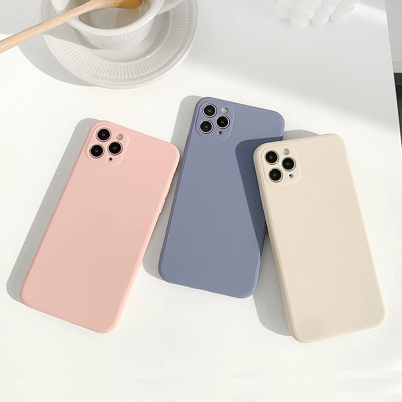 Solid Color Silicone Phone Case